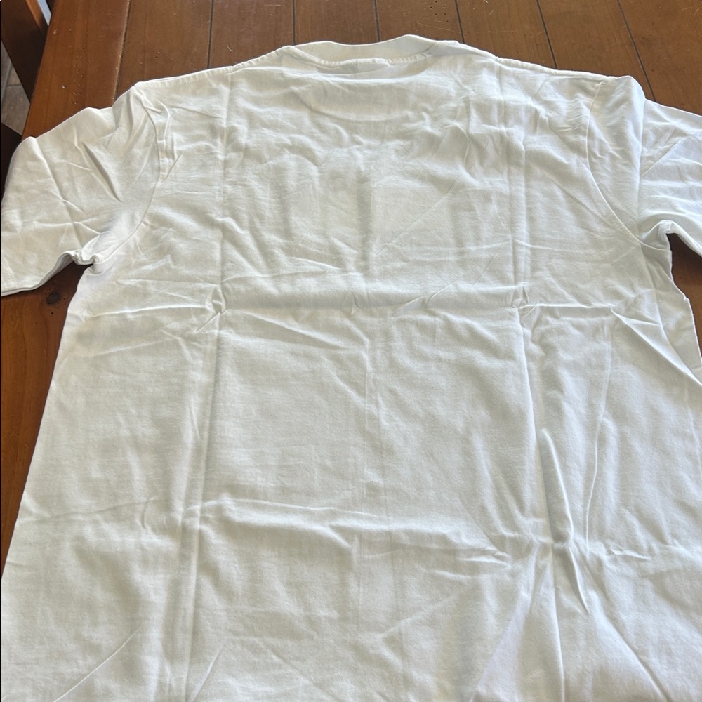 Supreme White Short Sleeve T-Shirt with Yellow Logo - Picture 2 of 3